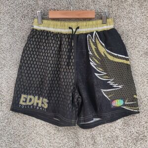 Slunks Shorts Mens Small Black 5" Lined EDHS Volleyball Eagle